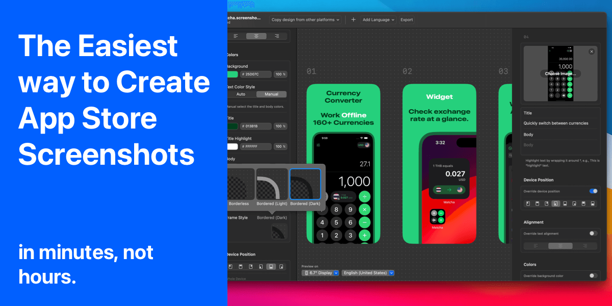 App Store Screenshot Generator for Developers | Screenshot Studio