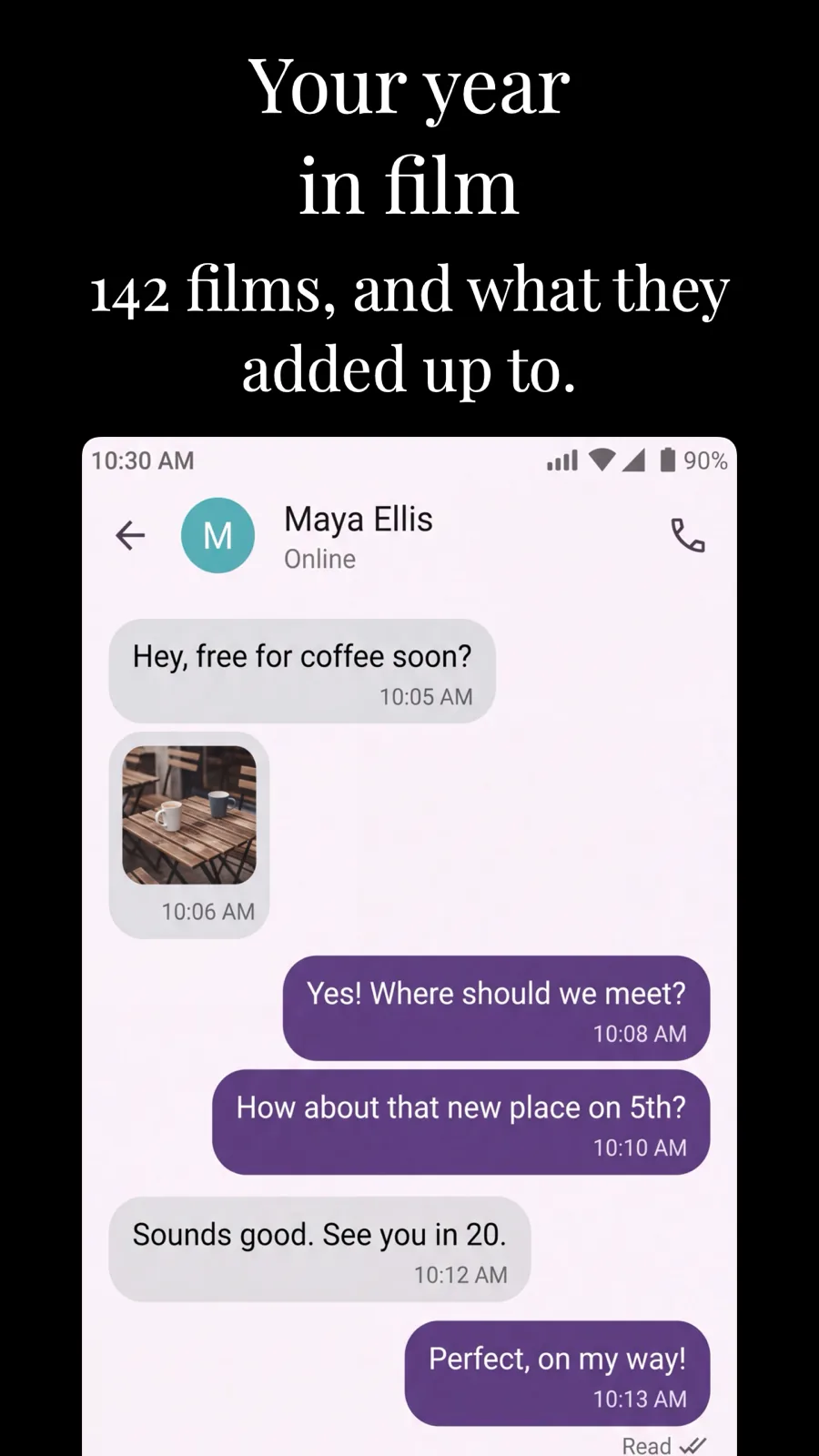 Cupertino Dark template on Android Phone, screen 3 of 3.