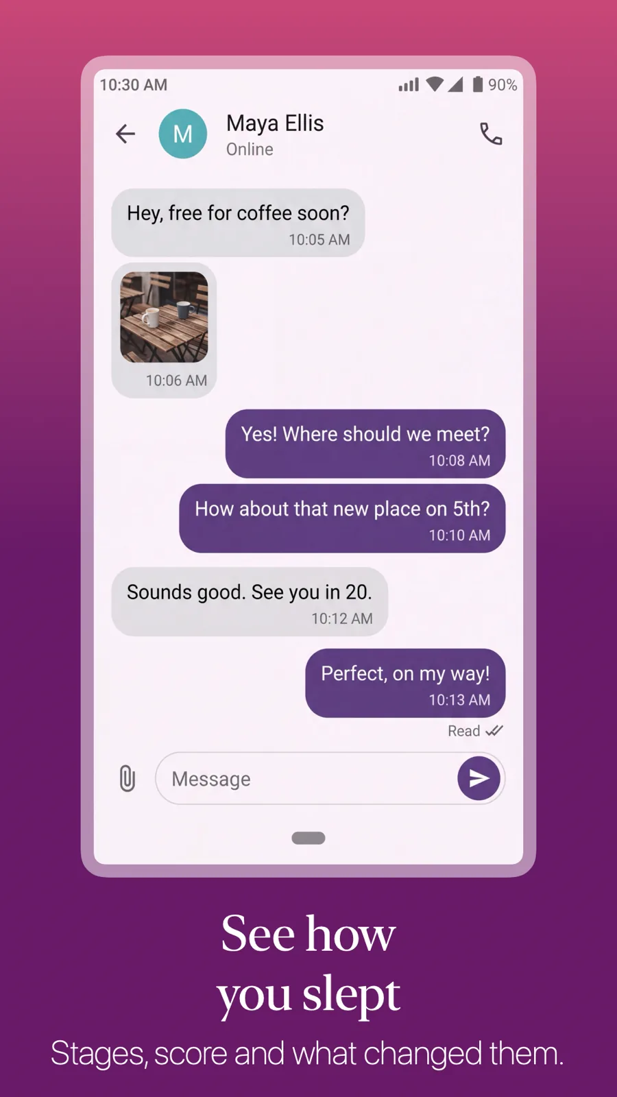 Gradient 模板在 Android Phone 上的效果,第 3 屏,共 3 屏。