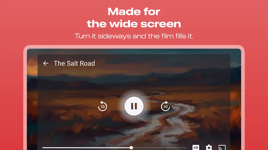 Landscape 模板在 Android Phone 上的效果,第 1 屏,共 3 屏。