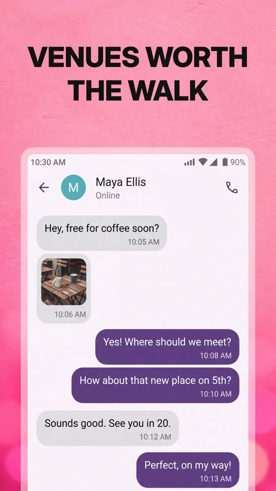 Marquee 模板在 Android Phone 上的效果,第 3 屏,共 3 屏。