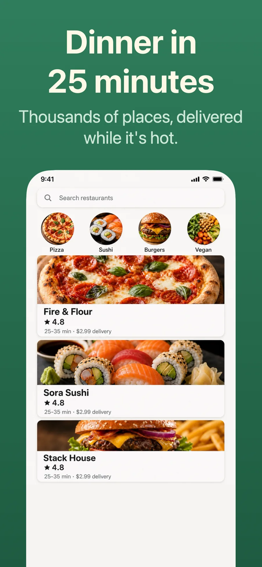 Appetite template, screen 1 of 3.