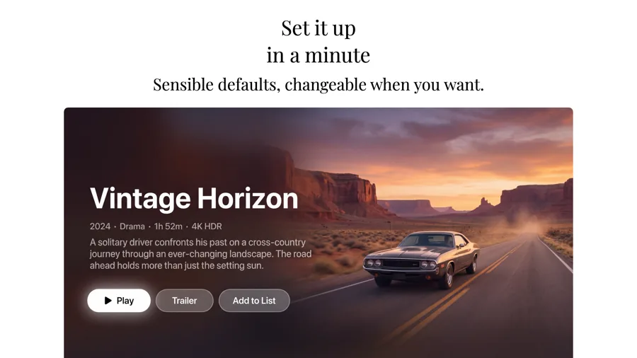 Think Different (Light) template on Apple TV, screen 2 of 3.
