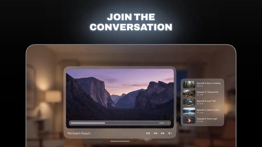 Beacon template on Apple Vision Pro, screen 3 of 3.