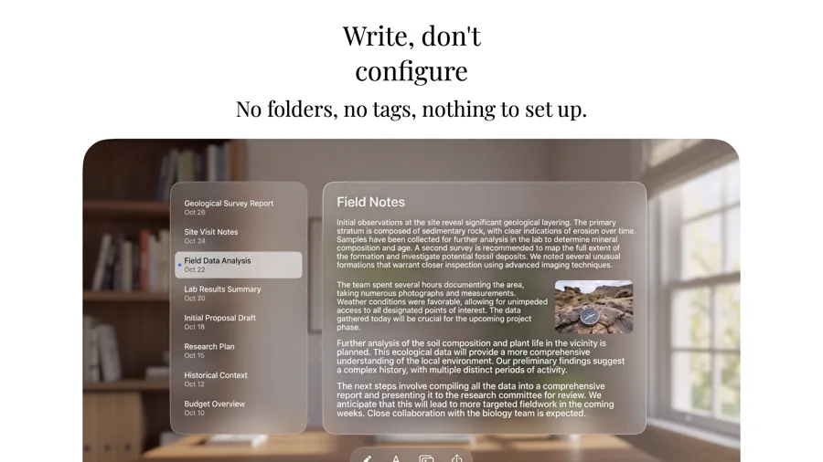 Cupertino Light template on Apple Vision Pro, screen 2 of 3.