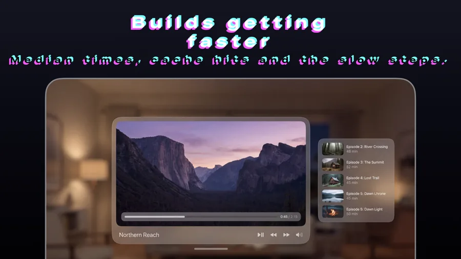 Glitch 模板在 Apple Vision Pro 上的效果,第 3 屏,共 3 屏。