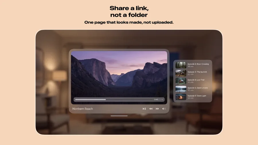 Hero 模板在 Apple Vision Pro 上的效果,第 3 屏,共 3 屏。