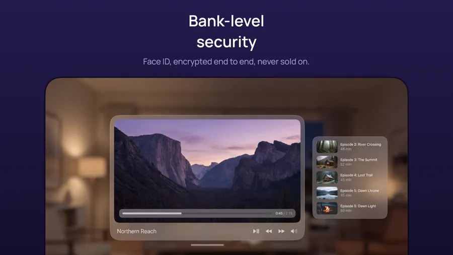Ledger 模板在 Apple Vision Pro 上的效果,第 3 屏,共 3 屏。