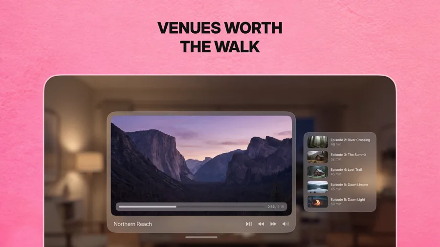 Marquee 模板在 Apple Vision Pro 上的效果,第 3 屏,共 3 屏。