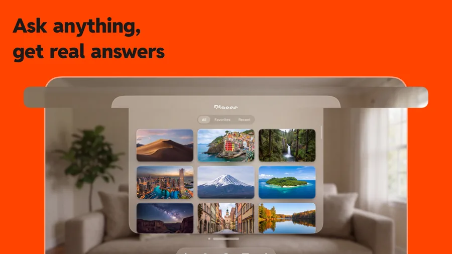Spotlight template on Apple Vision Pro, screen 1 of 3.