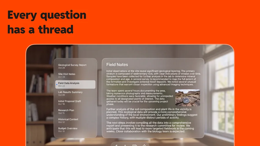 Spotlight template on Apple Vision Pro, screen 2 of 3.