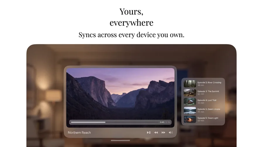 Think Different (Light) template on Apple Vision Pro, screen 3 of 3.