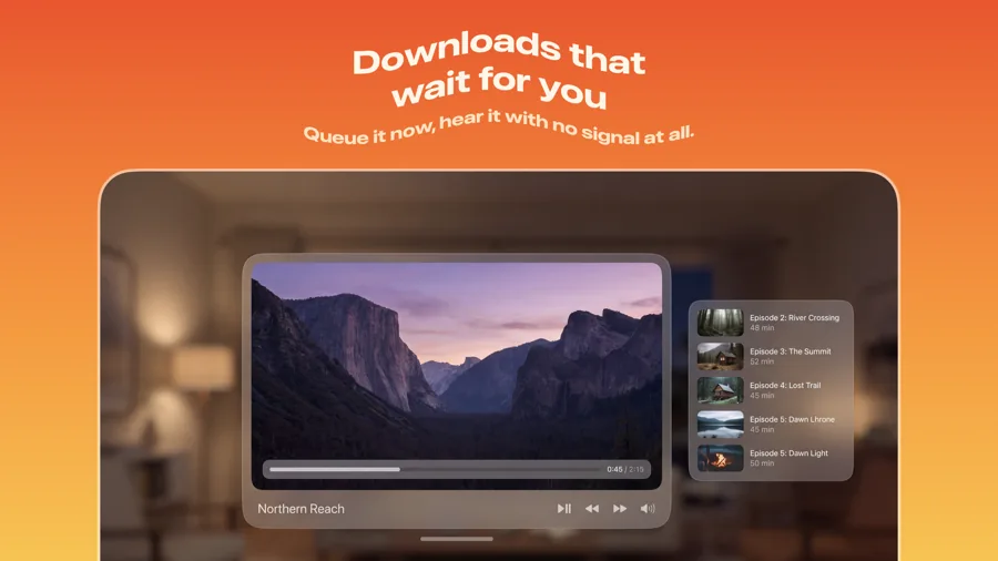 Wave 模板在 Apple Vision Pro 上的效果,第 3 屏,共 3 屏。