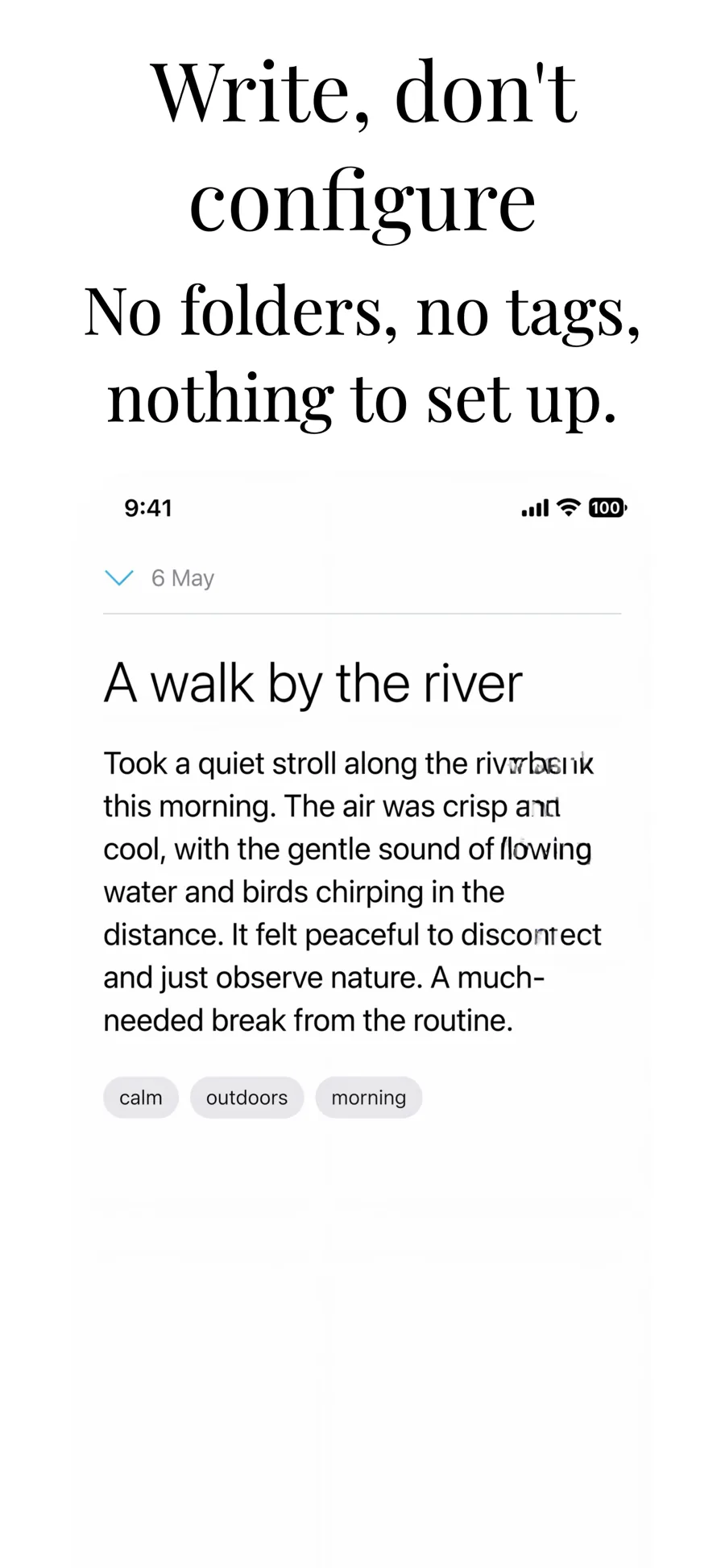 Cupertino Light template on iPhone, screen 2 of 3.