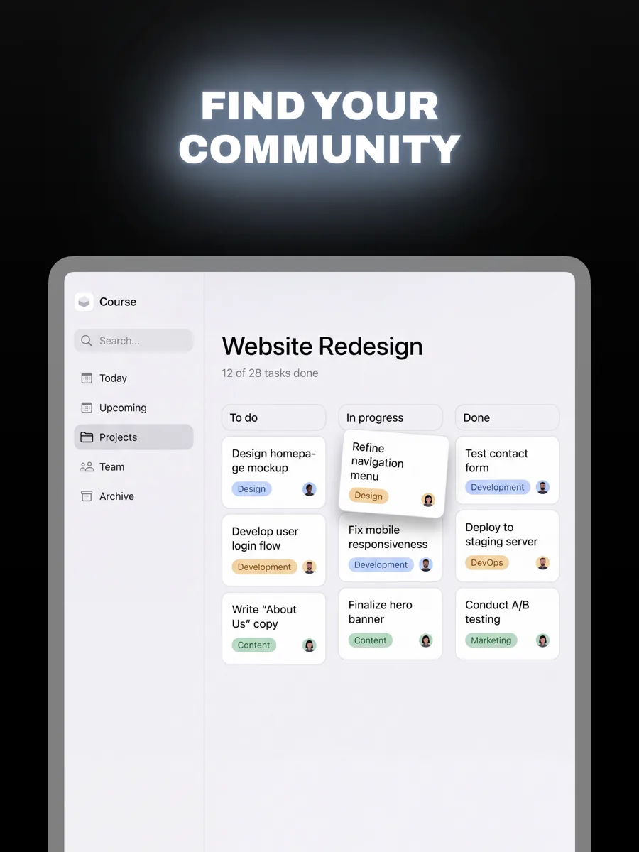 Beacon template on iPad, screen 2 of 3.