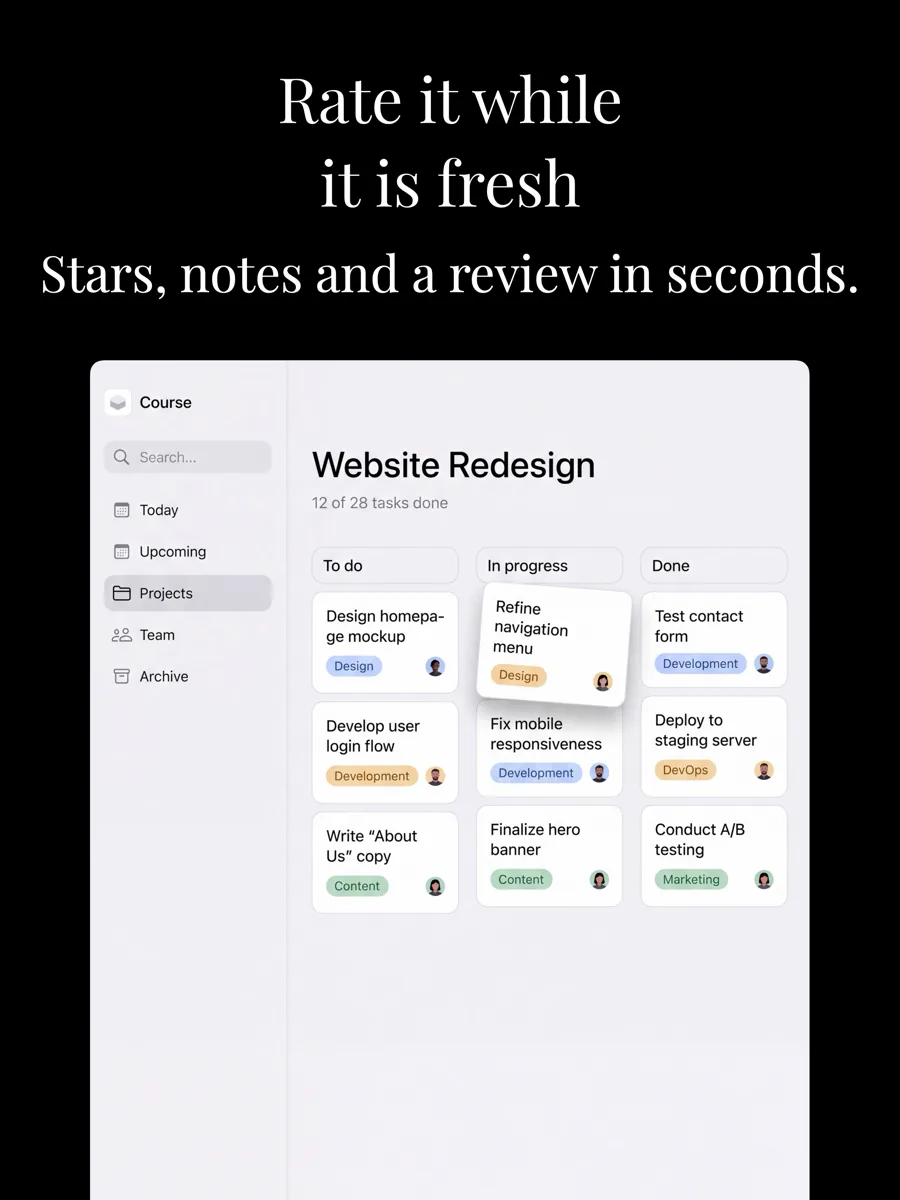 Cupertino Dark template on iPad, screen 2 of 3.