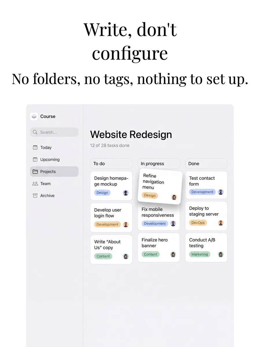 Cupertino Light template on iPad, screen 2 of 3.