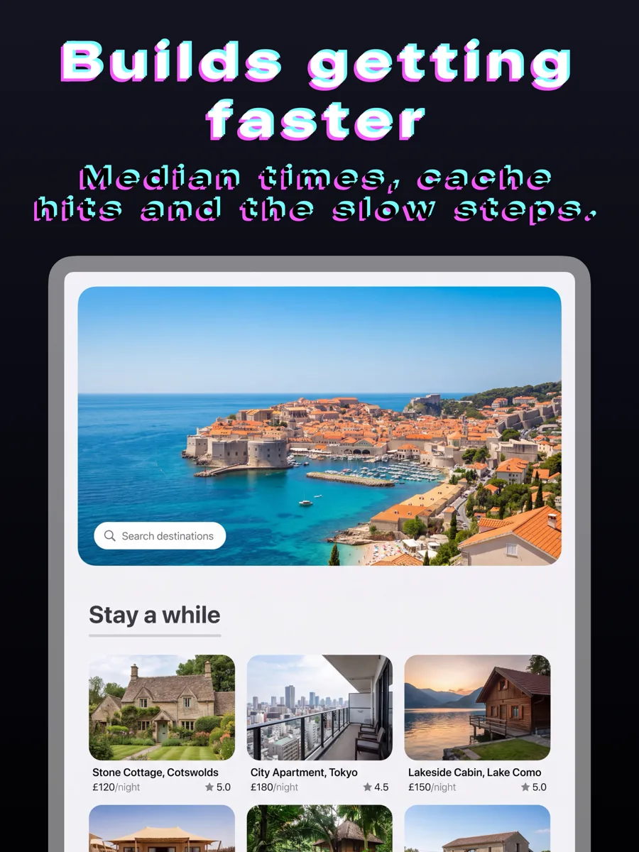Glitch 模板在 iPad 上的效果,第 3 屏,共 3 屏。
