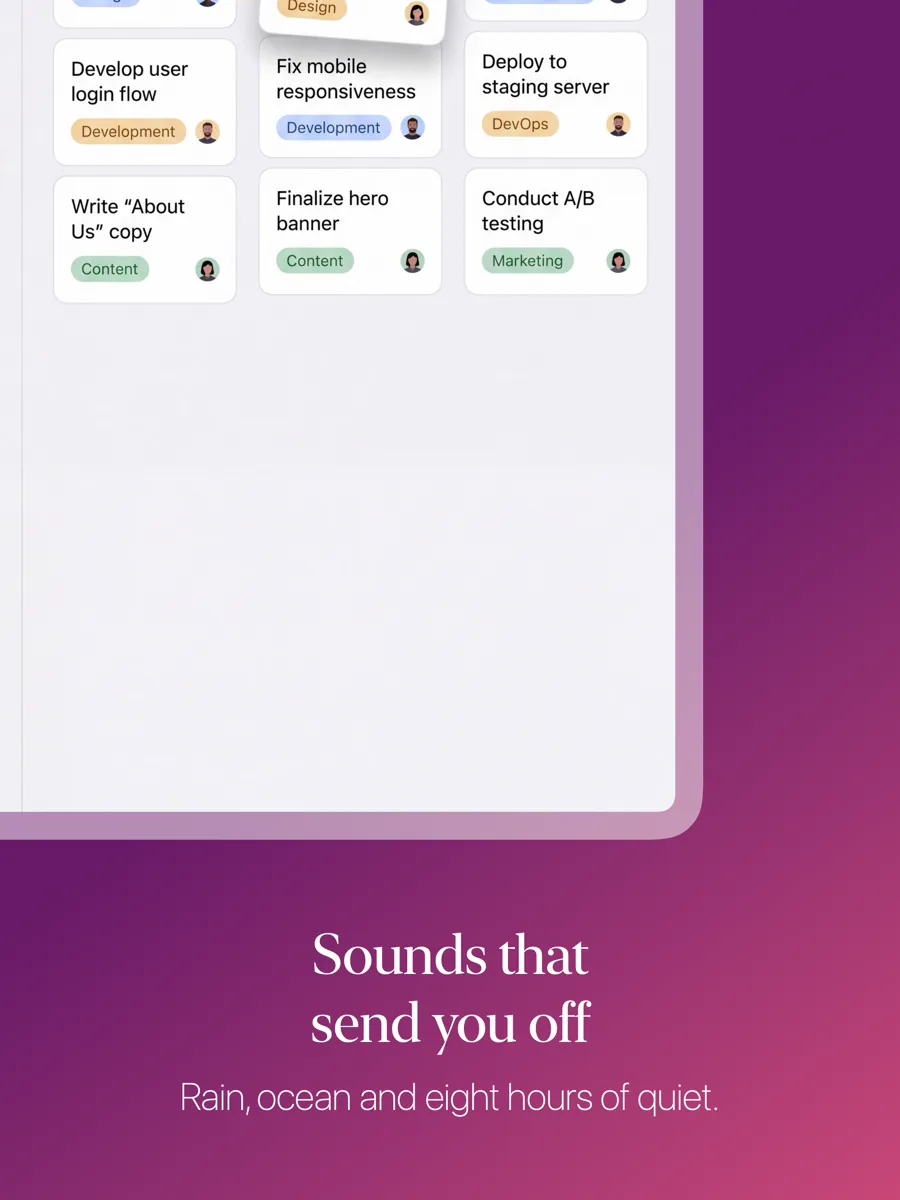 Gradient 模板在 iPad 上的效果,第 2 屏,共 3 屏。