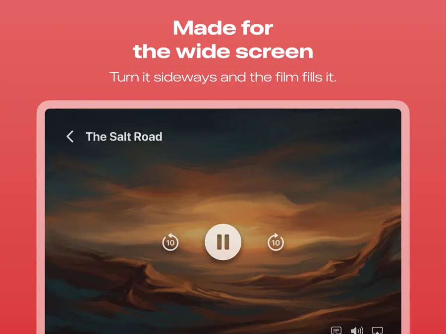 Landscape 模板在 iPad 上的效果,第 1 屏,共 3 屏。