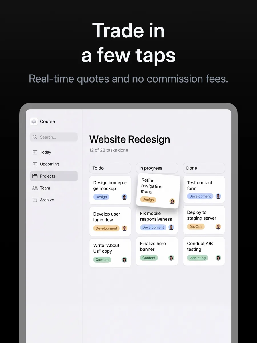 Midnight 模板在 iPad 上的效果,第 2 屏,共 3 屏。