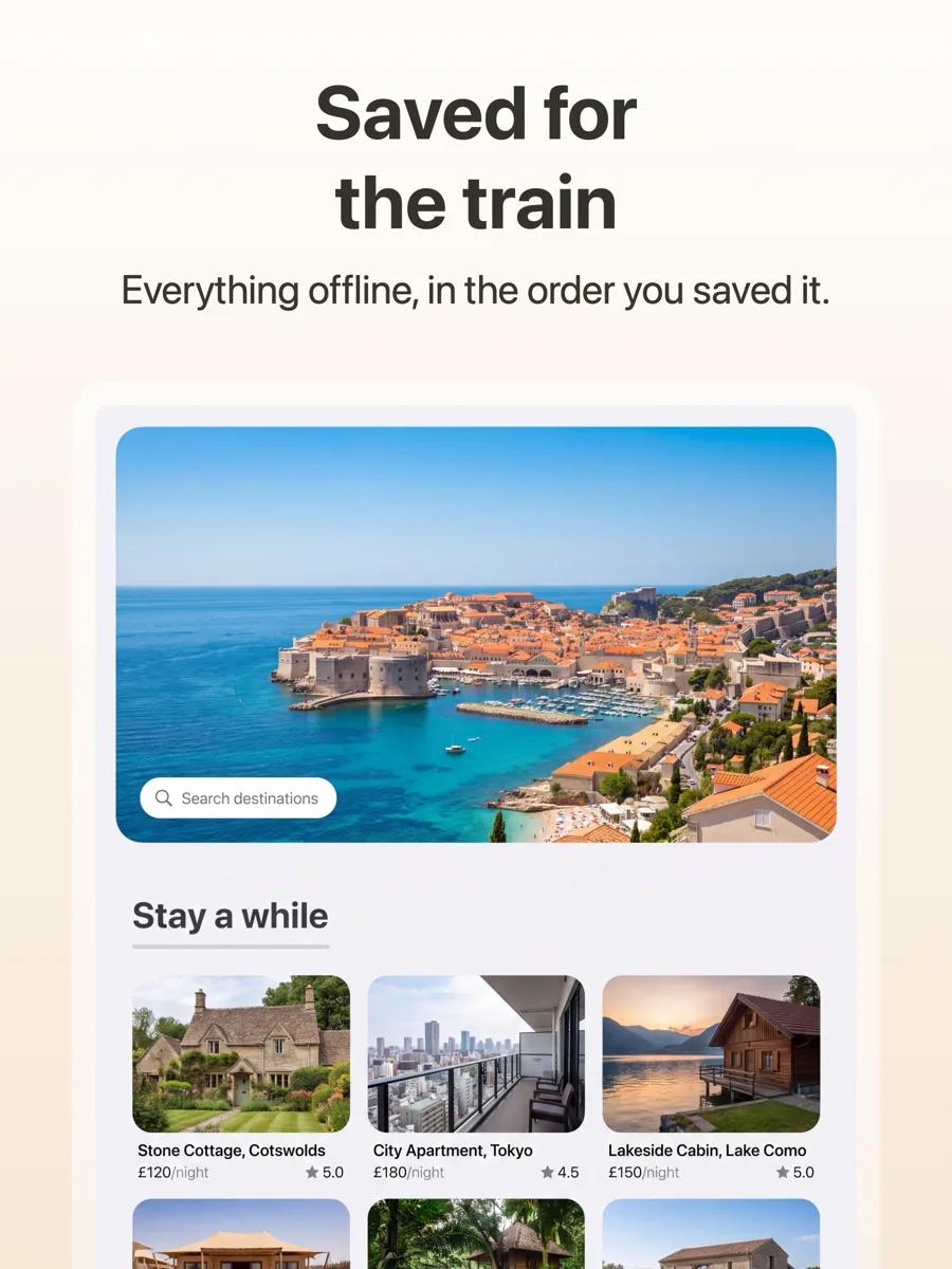 Retro 模板在 iPad 上的效果,第 3 屏,共 3 屏。