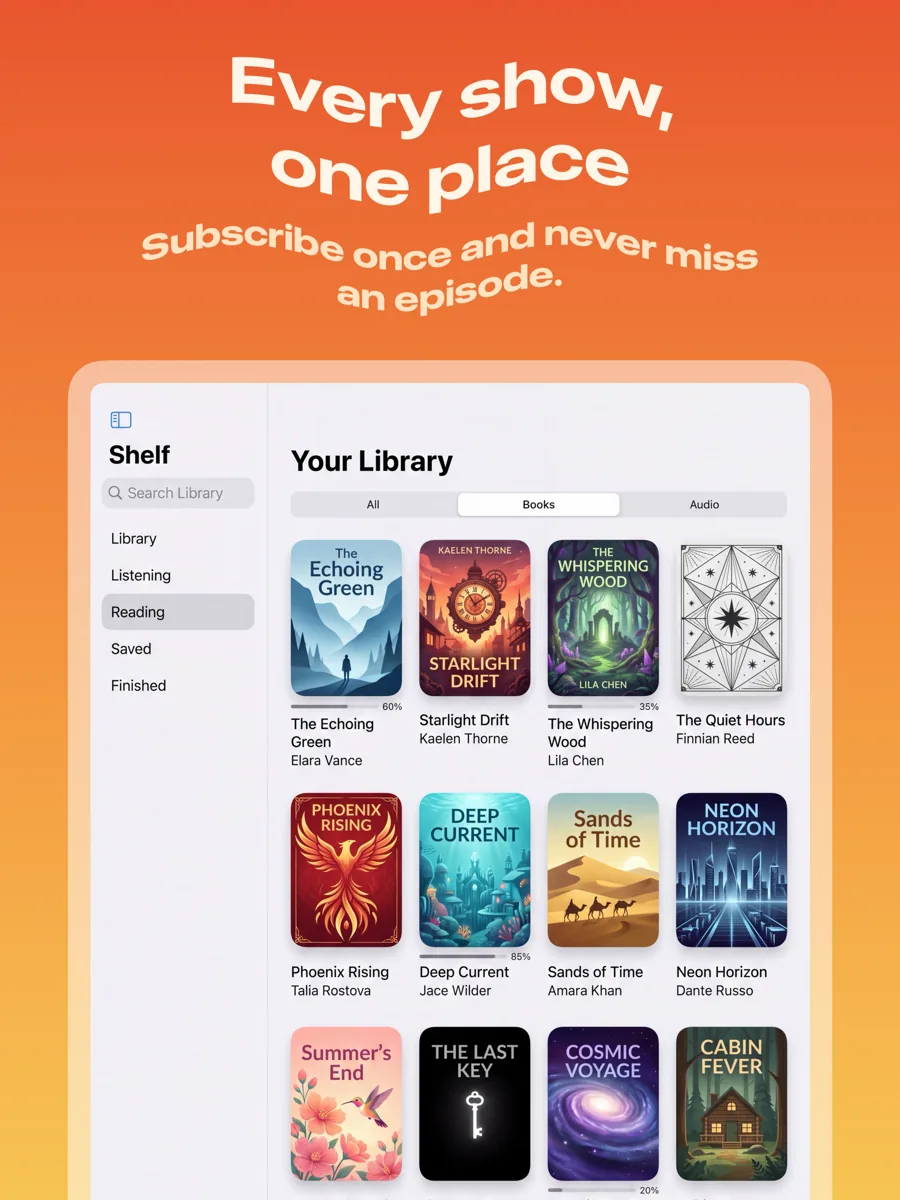 Wave 模板在 iPad 上的效果,第 1 屏,共 3 屏。