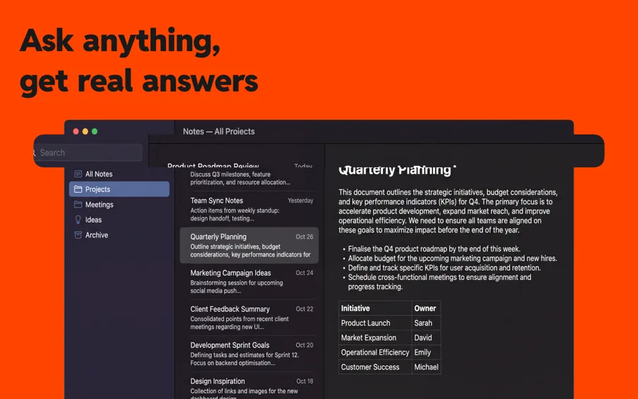 Spotlight template on Mac, screen 1 of 3.